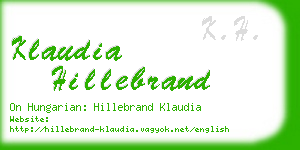 klaudia hillebrand business card